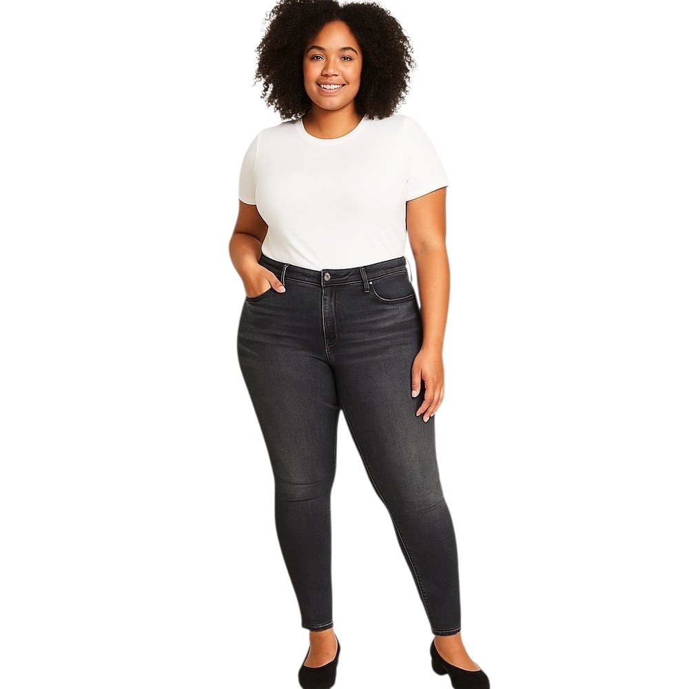 🖤 Universal Thread High Rise Jegging Women’s 18/34R Washed Black Denim